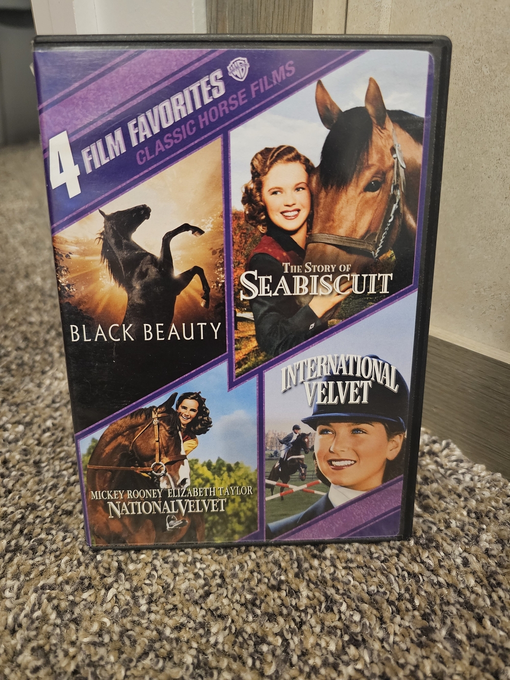 4 Film Favorites Classic Horse Films DVD - Purple Cover